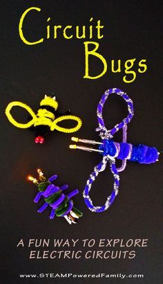 Circuit Bugs – A super cute craft with circuit work. Excellent STEAM project! Science Experience, Science Electricity, Diy Arduino, Circuit Crafts, Steam Ideas, Steam Projects, Cute Craft, 4th Grade Science, Steam Activities