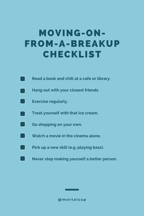 Moving On Breakup Checklist | Mortal Support Post Breakup Self Care, How To Deal With A Breakup Tips, Tips After Breakup, Things To Do When You Break Up, What To Do Post Breakup, Overcome Heartbreak Moving On, How Get Over A Breakup, No One Supports You, How To Get Over A Breakup List