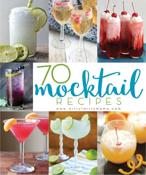 70 Mocktail Recipes | artsy-fartsy mama Party Food Easy Cheap, Alcoholic Party, Easy Mocktails, Weekly Menu Planners, Mocktail Recipes, Menu Planner, New Year's Food, Menu Planners, Summer Barbecue