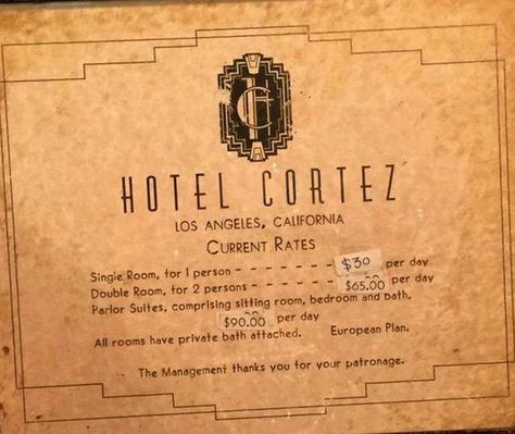 Hotel Cortez, European Plan, H Hotel, Double Room, 30 And Single, Horror Story, American Horror, American Horror Story, Hotel