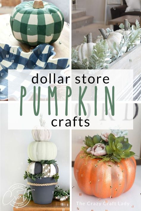 Dollar Store Pumpkin, Dollar Tree Fall Decor Diy, Pumkin Decoration, Diy Home Decor For Apartments, Cheap Fall Decor, Dollar Tree Pumpkins, Pumpkin Craft, Fall Decor Dollar Tree, Fake Pumpkins