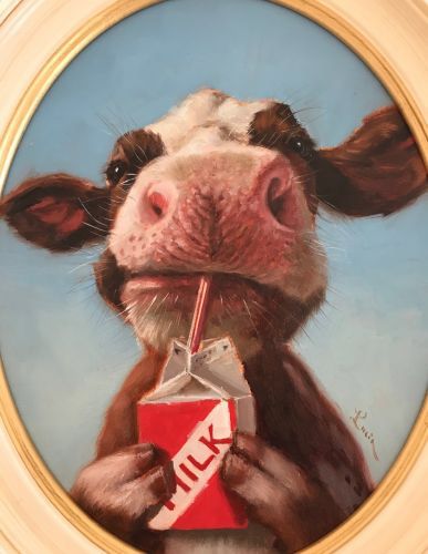 Cow Drawing, Lucia Heffernan, Street Gallery, Art Parody, Hip Hop Art, Cow Painting, Cow Art, A Cow, Contemporary Fine Art