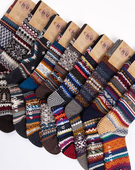 Born in 2009, Chup socks are inspired by the patterns of various indigenous tribes from around the globe. Each sock is woven to the highest quality through a stocking frame machine, whilst paying utmost care and attention to details on colour and design. #mensfashion #pattern #traditonalmethods #traditionalmanufacturing #madeinjapan #casual #timeless #quality #style Chup Socks, Colorwork Knitting Patterns, Sock Store, Outdoorsy Style, Neck Tie Knots, Indigenous Tribes, Colorwork Knitting, Men Socks, Vintage Gifts Ideas