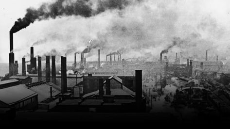 In early 1900's in America the Industrial revolution came about. Vertical Integration, Fourth Industrial Revolution, History Professor, Industrial Photography, Industrial Revolution, Industrial Art, Rooftops, Pollution, Budapest