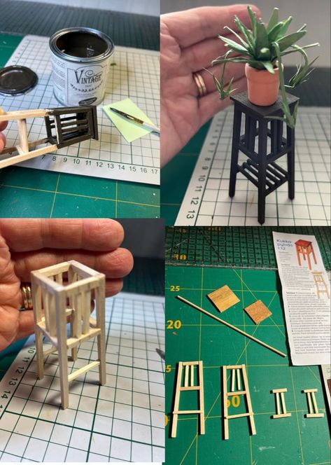 Miniature Diy Ideas, Tiny Doll House Mini Things, How To Make Doll Furniture, Mini Objects Diy, Miniature Furniture Diy Tutorials, Miniature Crafts Tiny Things, Dollhouse Miniatures Diy 1:12, Mini Furniture Diy, Mini Doll House Diy