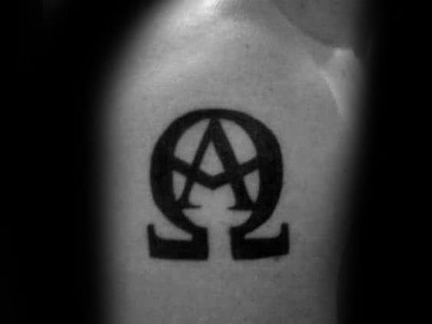 Alfa Omega Tattoo, Alpha And Omega Tattoo, Omega Tattoo, Alpha And Omega Symbols, Omega Symbol, Male Symbol, Cool Symbols, Chi Rho, Symbol Tattoo