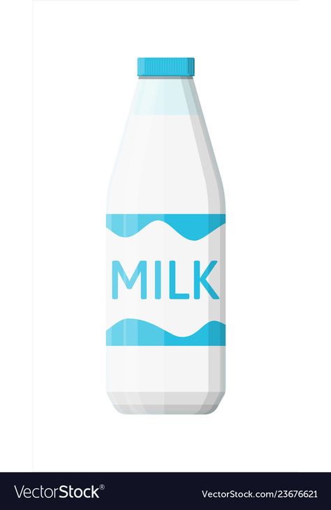 Milk Dairy, Dairy Drinks, Dairy Milk, Milk Bottle, Flat Style, Glass Bottle, Glass Bottles, Png Images, Vector Images