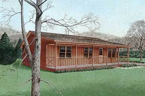 House Plan 66-269 Rustic Cabin Plans, Small Cottage Plans, Small Home Plans, Log Cabin Kits, Cottage Plans, Monster House Plans, Cabin Floor, Cabin Floor Plans, Ranch Style House Plans