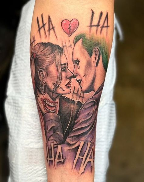 Bonnie And Clyde Tattoo, Joker And Harley Tattoo, Harley Tattoo, Him And Her Tattoos, Joker Y Harley Quinn, Harley Tattoos, Joker Tattoo Design, Harley Quinn Tattoo, Joker Tattoo