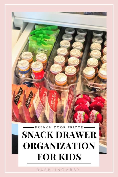 Refrigerator Snack Drawer For Kids, Fridge Snack Drawer Organization, Fridge Snack Drawer, Snack Drawer Ideas, Snack Drawer Organization, Fridge Organization Hacks, Drawer Fridge, Snack Drawer, Drawer Ideas