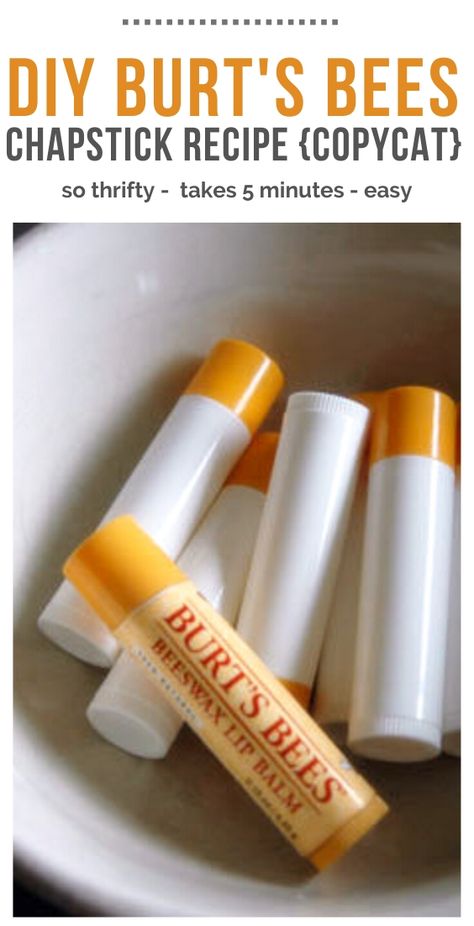 How To Make Chapstick, Chapstick Diy, Diy Chapstick, Chapstick Recipe, Burts Bees Chapstick, Homemade Lip Balm Recipe, Diy Lip Balm Recipes, Lip Balm Recipe, Burts Bees Lip Balm