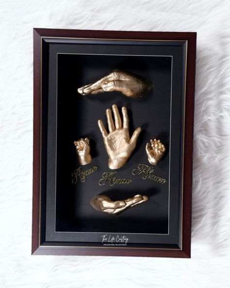 Hand Casting, Twins, Family Hand Casting, 3D Impressions, Pune, Kolhapur, Goa Hand Casting Ideas, Baby Casting Kit, 3d Casting, Baby Handprint Crafts, Baby Cast, Hand Casting, Baby Handprint, Casting Kit, Baby Frame