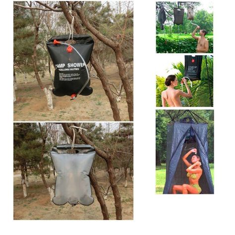 Camp Shower Pipe Bag Solar Energy Heated Portable Shower PVC Water Bag with On/ Off Nozzle for Outdoor Camping Hiking Traveling Backpacking 5 Gallon/20 Litre Black #backpackingtents Camp Shower, Portable Camping Shower, Camping Drinks, Shower Bag, Solar Shower, Portable Shower, Small Showers, Camping Shower, Backpacking Tent