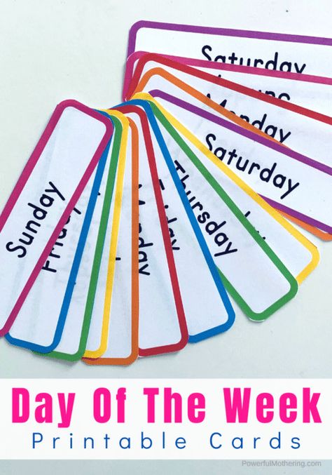 Free Printable Days Of The Week Chart, Days Of Week Printable, Free Days Of The Week Printables, Days Of The Week Chart, Days Of The Week Activities, Perimeter Worksheets, Letter Recognition Worksheets, Free Preschool Printables, Free Printable Cards