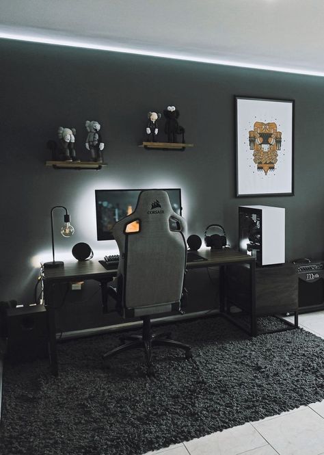 Home Office Setup Ideas 2022 | Home Design Ideas | Home Office Tour | Home Office Makeover | Home Office Desk Setup | Home Office Organization | Home Office setup 2022| Home Office Interior Design | Home Office Decor Gaming Room Ideas, Room Decor Gaming, Aesthetic Gaming, Games Room Inspiration, Aesthetic Game, Gaming Aesthetic, Room Gaming, Small Game Rooms, Home Studio Setup