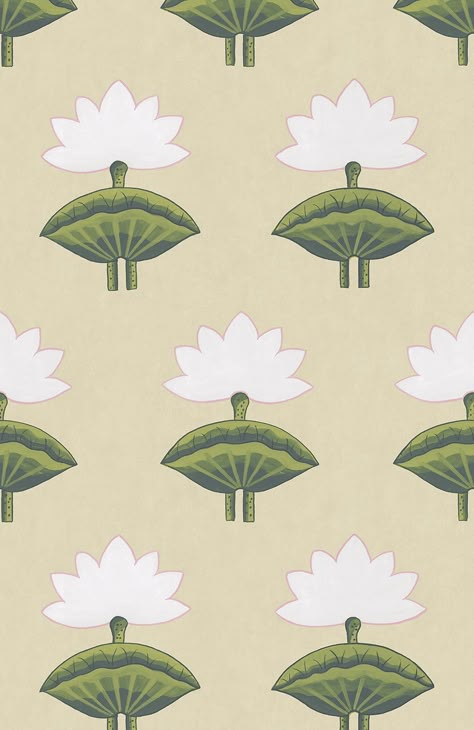 Pichwai Lotus Mia Reay Wallpaper Pichwai Lotus, Parchment Design, Mughal Art Paintings, Lotus Print, Print Design Art, Pichwai Paintings, Indian Prints, Lotus Flowers, Ancient India