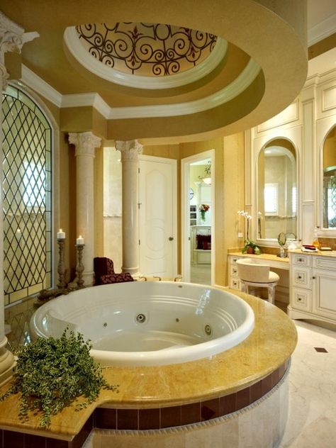 Mediterranean Bathroom Design, Pictures, Remodel, Decor and Ideas - page 54 1980s Interior, Bathroom Gallery Wall, 80s Interior Design, Mediterranean Bathroom, 80s Home, 80s Interior, Girl Bathrooms, Bathroom Color Schemes, Mansions Luxury