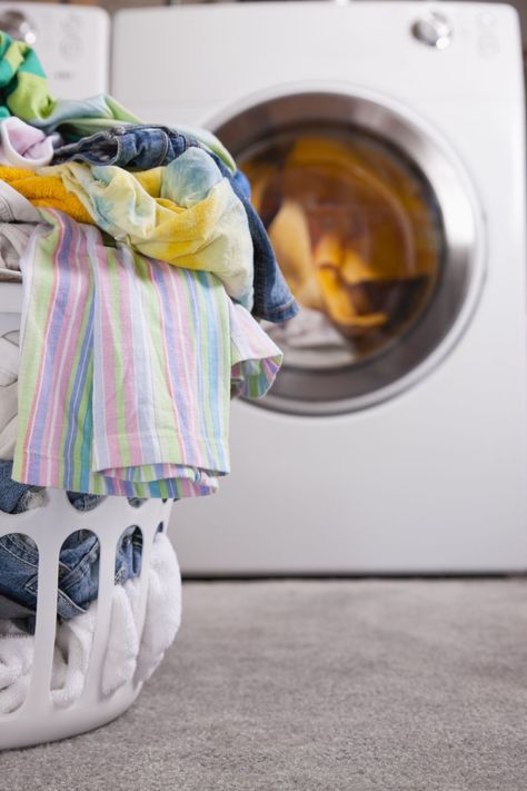 Dirty laundry and washing machine How To Clean Grout, Clean Grout, Organized Mom, Front Load Washer, Making Life Easier, Grout Cleaner, Diy Cleaners, Doing Laundry, Cleaners Homemade