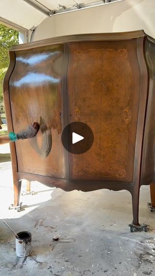 5K views · 413 reactions | Bombe Wardrobe Armoire Revival | ~Vintage French Louis XV Bombe Armoire Revival~ | By ReLove ReStore | Facebook Flipped Armoire, Jewelry Armoire Makeover, Armoire Makeover, Vintage Armoire, French Armoire, Wardrobe Armoire, Painting Furniture, Vintage Cabinets, Jewelry Armoire