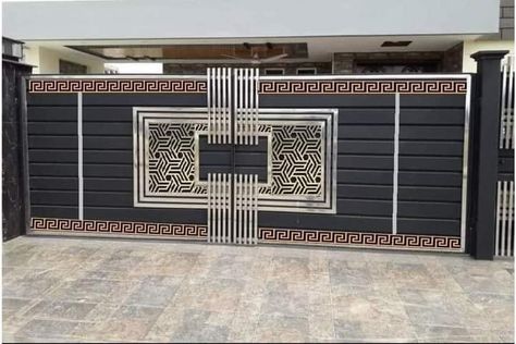 ZS Art 03456903668 Rolling Gate Design, Modern Iron Gate Designs, Modern Front Gate Design, Main Gate Ideas, Iron Main Gate, Gate Design For Home, New Gate Design, Modern Gate Design, Latest Gate Design