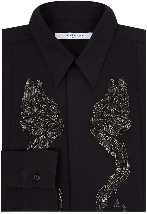 Givenchy Shirt Men, Mens Embroidery Shirts Design, Men Embroidery Shirts, Shirt Embroidery Men, Shirt Embroidery Ideas For Men, Party Wear Shirts For Men, Masculine Accessories, Party Wear Shirts, Indian Menswear