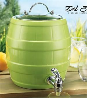 Great drink dispenser for the back yard cookout!! Lime Green Kitchen, Kitchen Devices, Glass Beverage Dispenser, Beverage Server, Beautiful Cake Stands, Beverage Dispensers, Beverage Dispenser, Unique Storage, Storage Kitchen