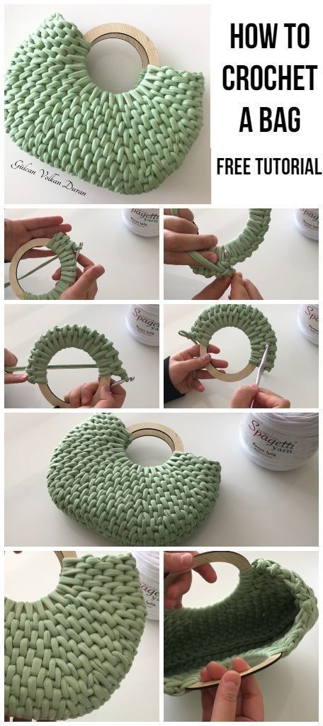 Confection Au Crochet, Crochet Bag Tutorials, Crochet Bag Pattern Free, Crochet Simple, Crochet Clutch, Crochet Handbags Patterns, Pola Sulam, Bag Tutorial, Handbag Pattern