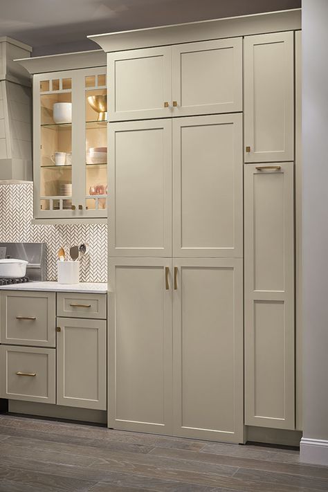 Pantry Walk Through Cabinet - Diamond Cabinetry Cabinetry Kitchen, Deep Pantry, Hidden Pantry, Master Brand, Kitchen Pantry Design, Hidden Rooms, Kitchen Pantry Cabinets, Casa Vintage, Secret Door