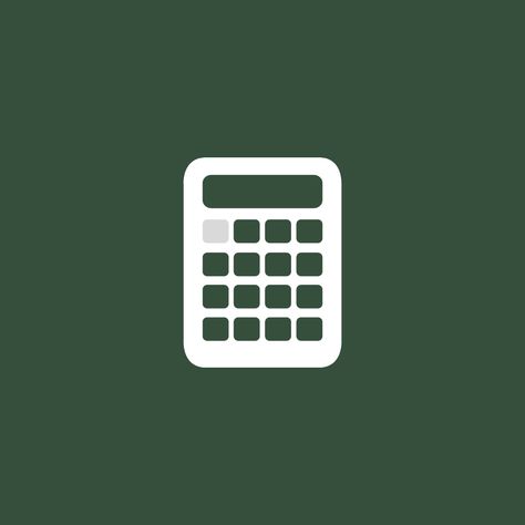 Dark Green App Icons Calculator, Green Calculator Icon, Green Clock Icon, Green Calculator, Dark Green Icons, Widgets Green, Widgets Idea, 13 Aesthetic, Palace Green