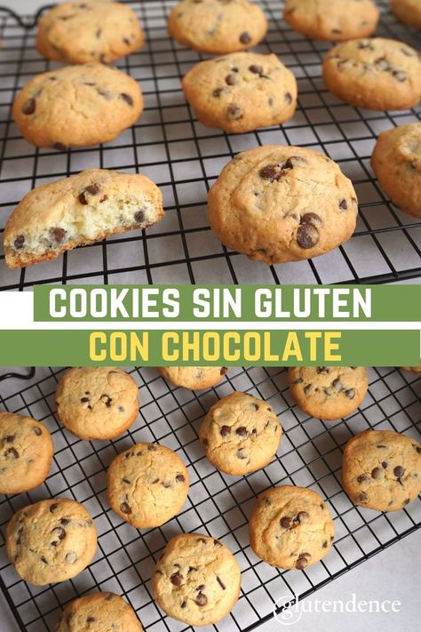 Aprende a preparar de forma fácil unas riquísimas cookies sin gluten con chocolate. (galletas sin gluten, cookies sin tacc) Gluten Cookies, Easy Supper Recipes, Supper Recipes, Gluten Free Cookies, Sin Gluten, Gluten Free Recipes, Biscuits, Gluten Free