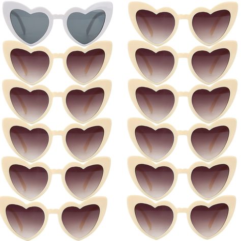 PRICES MAY VARY. Good ideas Loanzeg heart shape sunglasses bulk pack includes 12pcs sunglasses gifts for the bridesmaid.1pcs for you and 11pcs for your friend, Perfect as bachelorette party favors sunglasses and bridesmaid sunglasses gifts! 12pcs High quality sunglasses with a pink box"to have and to hold Your Hair Back" ，Paired with our store's bridesmaid Scrunchies and bridesmaid claw clips, this is the best way and choice for your bridesmaid gift box Bridesmaid sunglasses make of High quality Bachelorette Sunglasses, Sunglasses Party, Bachelorette Party Sunglasses, Bride To Be Balloons, Bachelorette Party Weekend, Bridal Shower Photos, Party Sunglasses, Bridesmaid Gift Boxes, Shaped Sunglasses