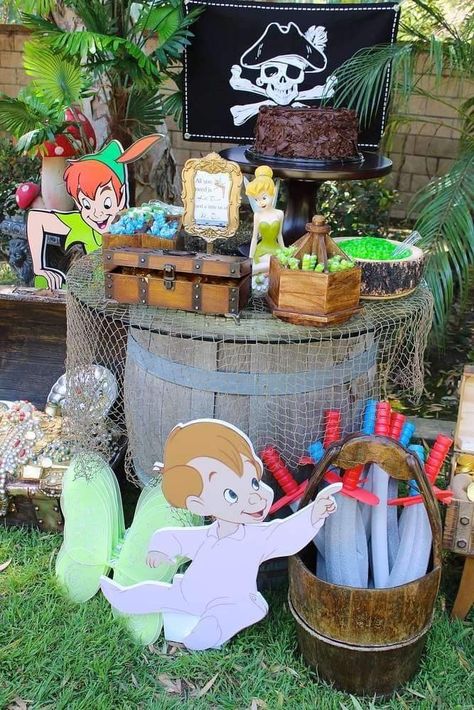 Baby First Birthday Party Ideas, Peter Pan Birthday Party Ideas, Peter Pan Birthday Party, Peter Pan Birthday, Peter Pan Party, Onederland Birthday Party, 50th Birthday Party Decorations, Boys First Birthday Party Ideas, Boys 1st Birthday Party Ideas