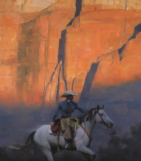 Captivatingly creative and distinctively authentic. See our David Santillanes Art Collection at Santa Fe Trails Fine Art. Come explore our gallery in the heart of downtown Santa Fe, New Mexico. Dave Santillanes, Cowboy Core, Jama Jurabaev, Arte Viking, Western Gothic, Piskel Art, Western Artwork, Western Vibes, Nice Picture