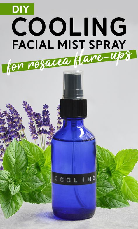 DIY Cooling Facial Mist for Rosacea Flare Ups - using essential oils and aloe, you can make this easy cooling facial mist at home! #rosacea #essentialoils #aromatherapy #diy #skincare Aromatherapy Diy, Fuller Lips Naturally, Beauty Diy Skincare, Face Diy, Calming Essential Oils, Skin Patches, Using Essential Oils, Plant Therapy, Beauty Tips For Face