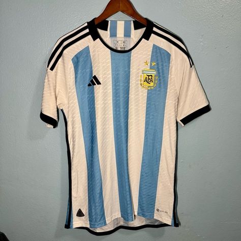 Adidas Argentina 2022 Qatar Heatrdy FIFA World Cup Soccer Home Jersey size M Team Argentina, Argentina Football Team, Argentina Soccer, Argentina National Team, Argentina Football, Team Jersey, Madrid Spain, Soccer Football, Football Jersey