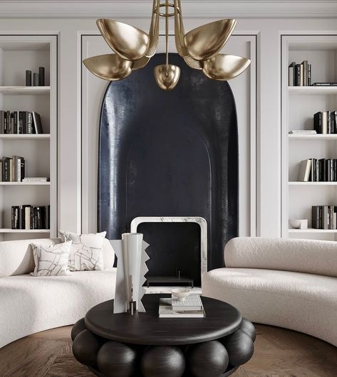 Incredible space // The fireplace in this living room designed by @marso.studio is everything 🖤 - #interiordesign #interior #homeinterior #interiordesigninspo #interiordecor #interiorstyling #blackandwhite #black #whiteinteriors #whiteandnatural #property #propertystyling #homedecor #homestyle #homeinspiration #homeinspo #homeideas #homeinteriors #homebeautiful #livingroom #livingroomdecor #livingroomdesign #architecturelovers #architexture Modern Classic Interior, Classic Interior Design, The Fireplace, Living Room Design, Fireplace Design, Classic Interior, Rembrandt, Residential Interior, Reception Rooms