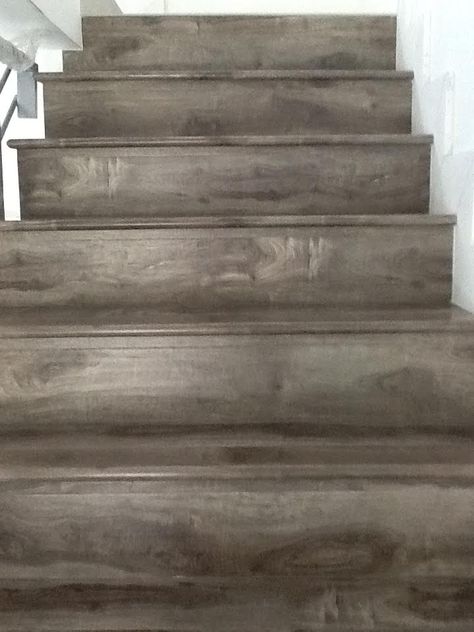 charcoal 60 percent cool grey stained stairs Grey Stained Stairs, Stained Stairs, Gray Stairs, Basement Stairs, Grey Stain, Basement Remodel, Dark Stains, Basement Remodeling, Basement Ideas