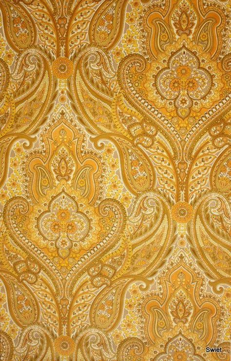 ~ It's a Colorful Life ~ Paisley Wallpaper, Gold Paisley, Paisley Art, Vintage Paisley, Indian Prints, Colorful Life, Up Book, Yellow Wallpaper, Pretty Prints