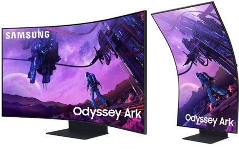 Samsung Odyssey Ark 55-inch Curved Gaming Monitor Samsung Odyssey Ark, Custom Gaming Computer, Samsung Odyssey, Gaming Gadgets, Setup Gamer, Computer Desk Setup, Surveillance Equipment, Custom Computer, Xmas 2024