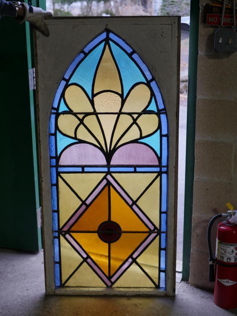 Antique Stained Glass Windows, Bullet Journal Month, Gothic Windows, Sale Windows, Antique Stain, Stained Glass Designs, Antiques For Sale, Blue Rooms, Stained Glass Window