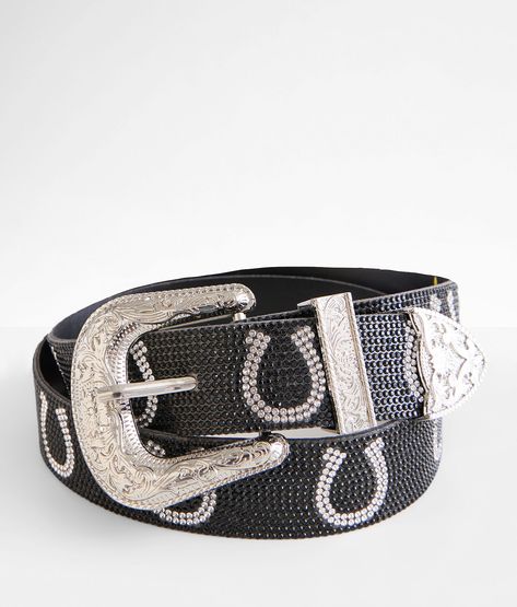 BKE Glitz Western Belt - Women's Belts in Black | Buckle Women's Belts, Western Belt, Belt For Women, Belt Length, Western Belts, Conversion Chart, Women's Belt, Belt Black, Black Rhinestone