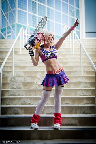 E3 Lollipop Chainsaw Juliet Lollipop Chainsaw, Chainsaw Cosplay, Juliet Starling, Lollipop Chainsaw, Superhero Cosplay, Video Game Cosplay, Jessica Nigri, Nerd Love, Up Costumes