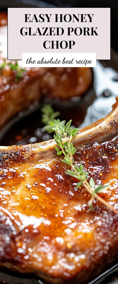 Image for Easy Honey Glazed Pork Chop Bbq Sauce Pork Chops, Miss Juicy, Honey Glazed Pork Chops, Teriyaki Pork Chops, Honey Pork Chops, Cherry Glaze, Marinated Pork Chops, Honey Garlic Pork Chops, Bbq Pork Chops