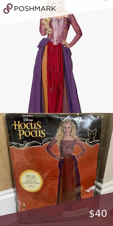 New in Package Disney Hocus Pocus Sarah Sanderson Halloween costume Hocus Pocus Sarah Sanderson, Blonde Halloween, Blonde Halloween Costumes, Sarah Sanderson, Disney Dresses, 90s Style, Hocus Pocus, 90s Fashion, Halloween Costume