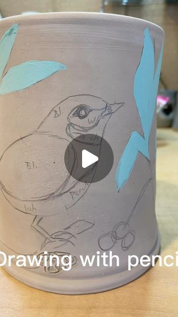 Leann Thornton on Instagram: "I’m still trying to figure out an app, but here is a reel of my process for underglaze and sgraffito surface decoration. The two apps I’m using do not line up exactly, but I hope you get the gist!  Come on Spring!!!" Sanbao Underglaze Transfers, Slip Transfer Pottery, Sgraffito Ceramics Ideas, Scraffito Designs Simple Bowl, Ceramic Underglaze Ideas, Sgraffito Designs Easy, Slip Trailing Designs, Sgraffito Designs Pattern, Underglaze Techniques