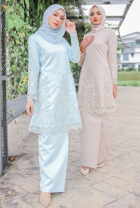 Malaysian Dress, Dress Brokat Modern, Kondangan Outfit, Batik Dress Modern, Kebaya Modern Dress, Moslem Fashion, Hijab Wedding Dresses, Kebaya Dress, Simple Bridesmaid Dresses