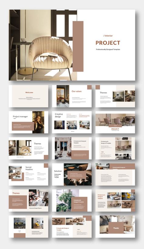 Cozy Warm Interior Decor Presentation Template – Original and High Quality PowerPoint Templates