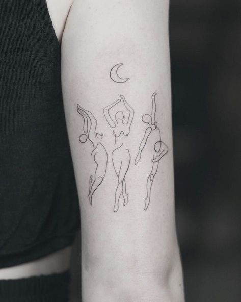 Picasso Tattoo, 27 Tattoo, Earthy Tattoos, Fairy Tattoo Designs, Silhouette Tattoos, Tattoos Geometric, Line Art Tattoos, Discreet Tattoos, Subtle Tattoos