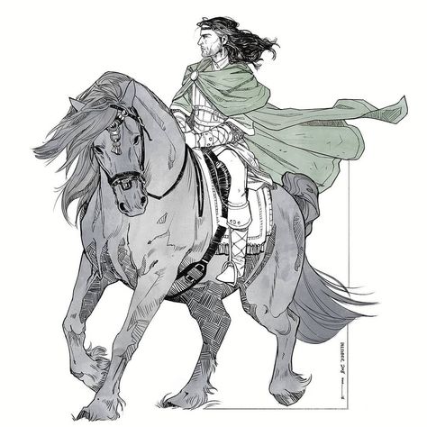 Sam Hogg on Instagram: “Had to do the companion piece of Lan in the same style I'd done Moiraine. Potentially my last #inktober piece for a little while. Am off…” Cowboy Character Design, Horse Sketch, Cowboy Art, Human Poses Reference, Human Poses, Weird Art, Character Creation, Horse Rider, Same Style