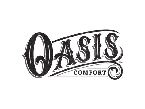 Oasis logo by Colin Tierney Oasis Logo, Clever Logo Design, Handwritten Typography, Clever Logo, Hand Lettering Inspiration, Typography Love, Cool Typography, Letter Logo Design, Vintage Typography